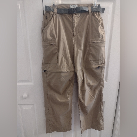 L. L. Bean Convertible Zip Off Hiking Pants Khaki sz SP - Picture 4 of 6
